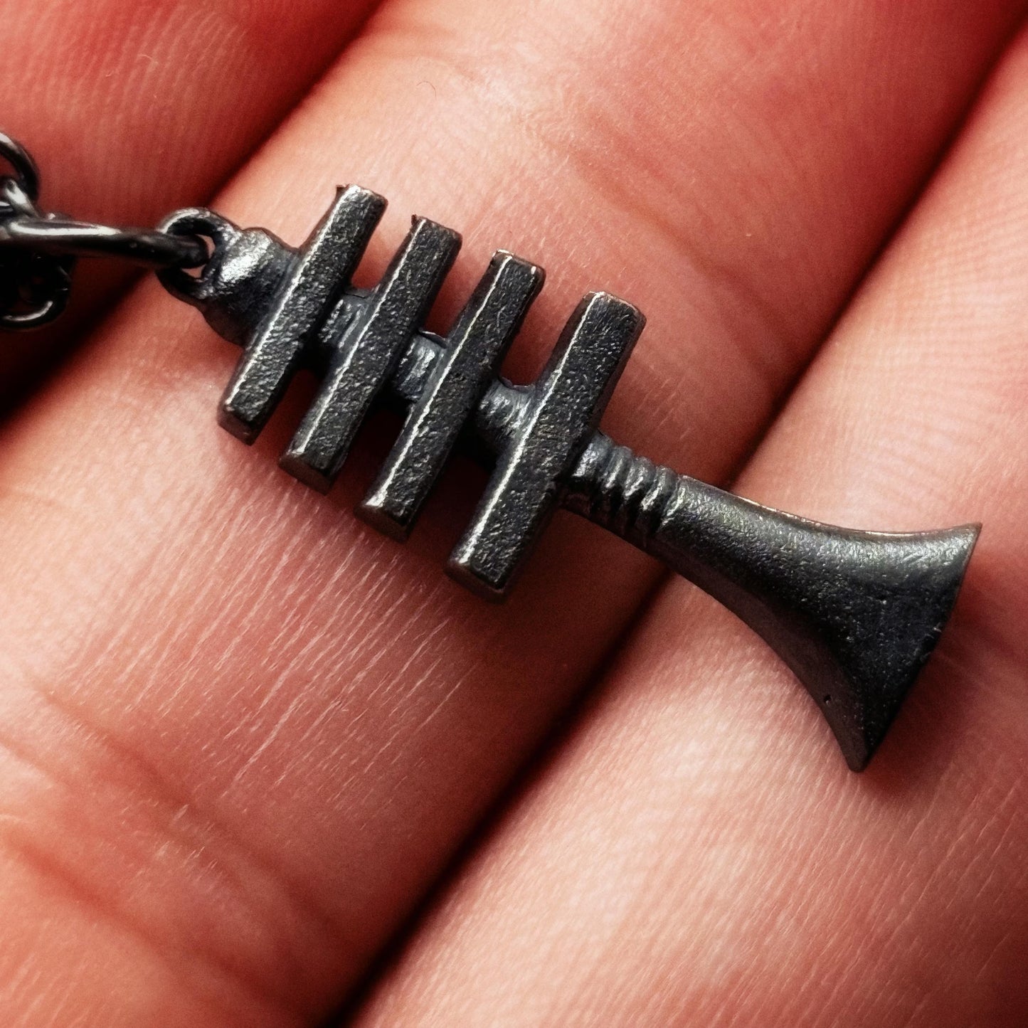 Men's Djed Pillar Silver Necklace