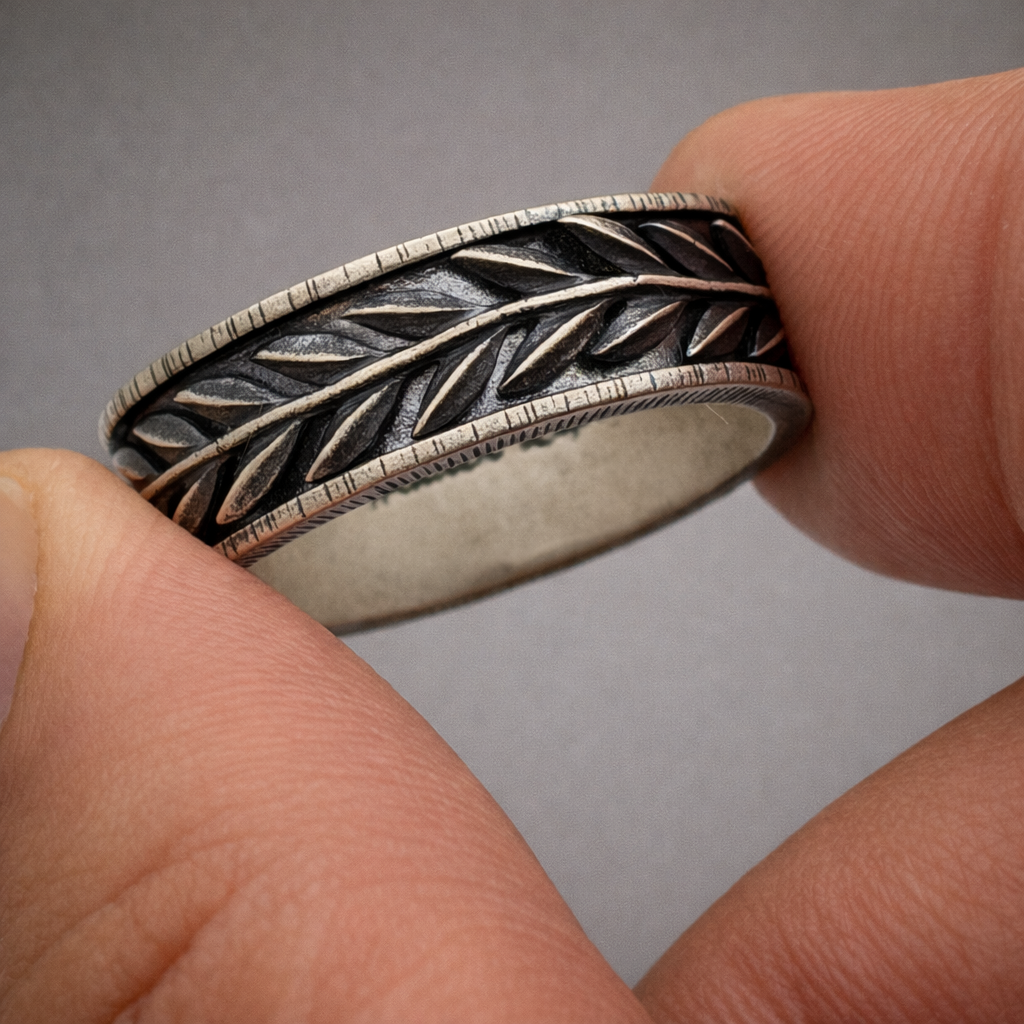 Mens Laurel Wreath Ring