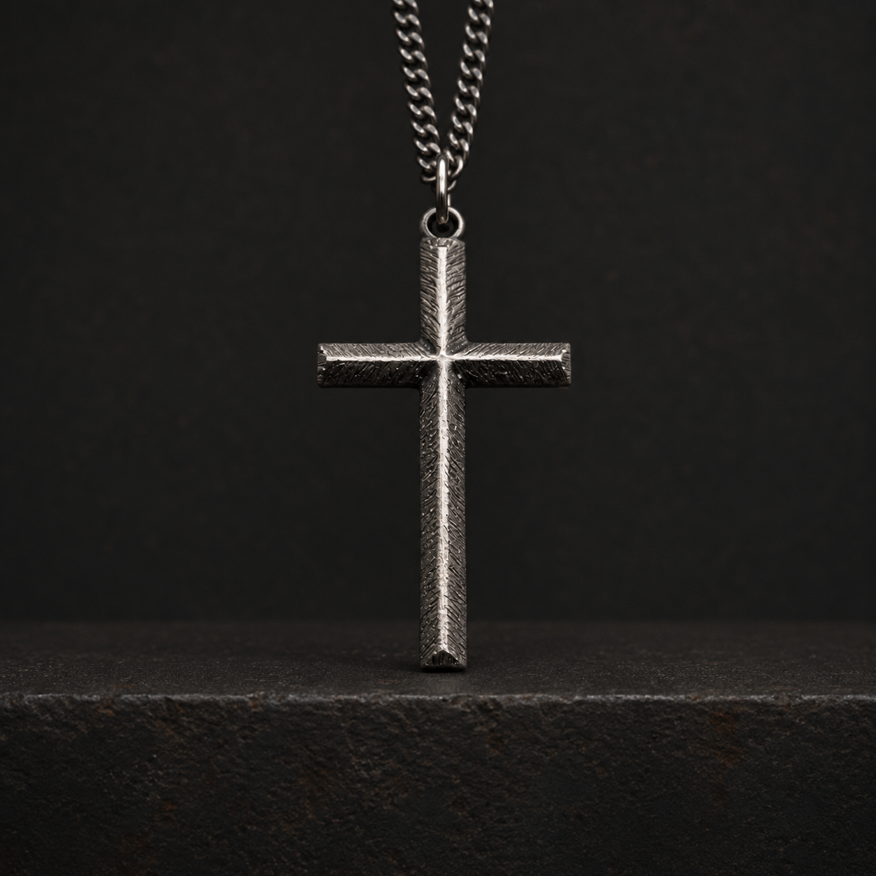 Minimalist Cross Sterling Silver Pendant