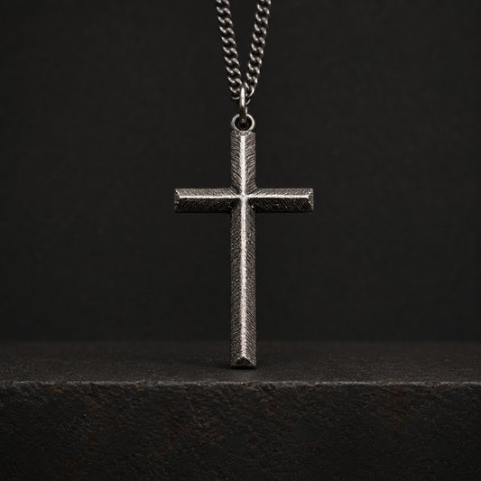 Minimalist Cross Sterling Silver Pendant