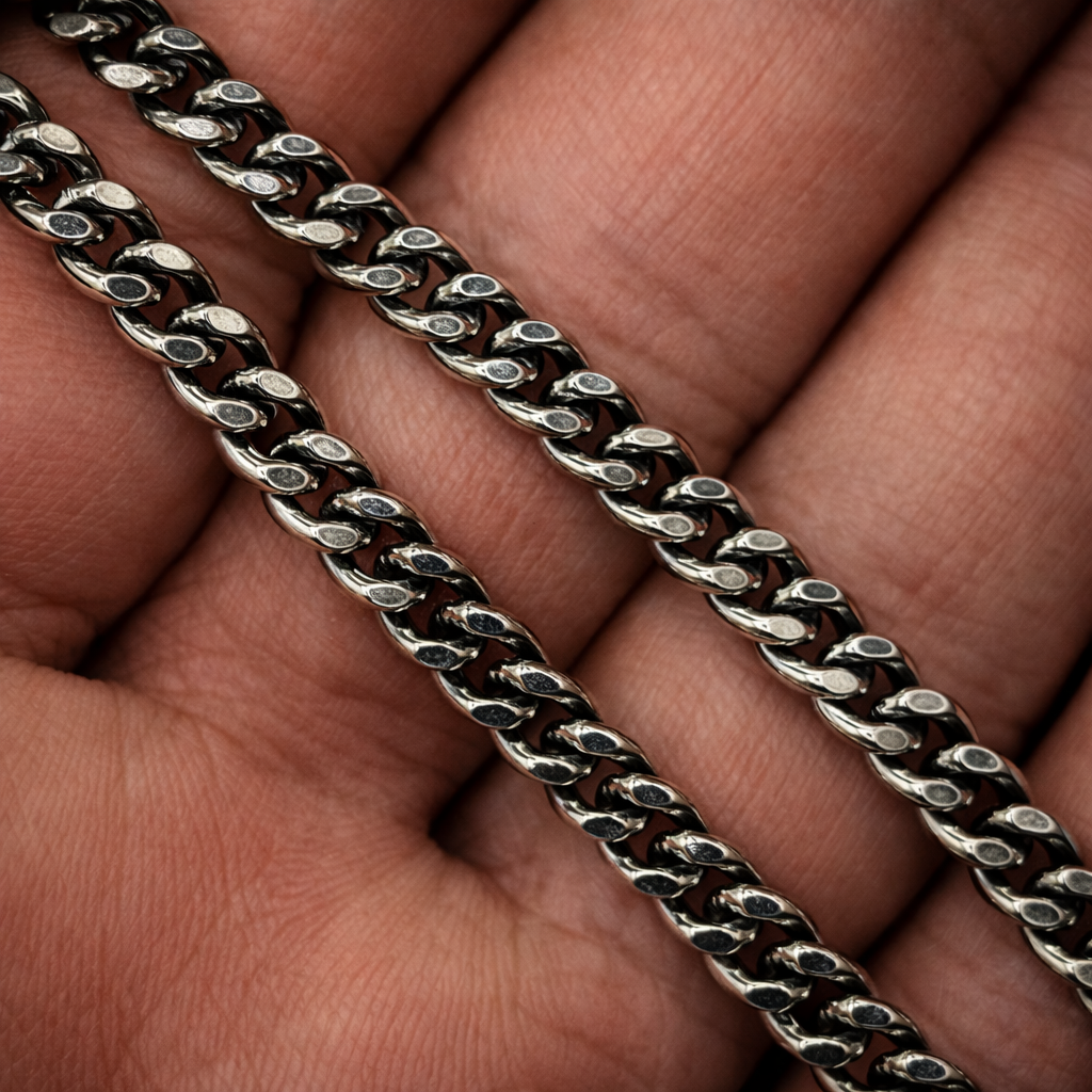 Men's Silver Curb Chain Bracelet