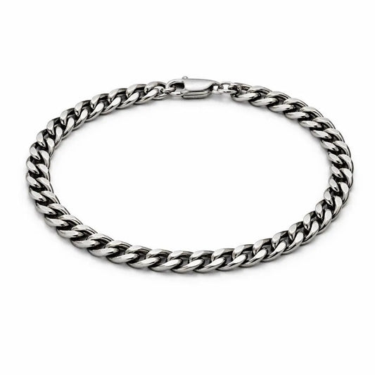 Men's Silver Curb Chain Bracelet