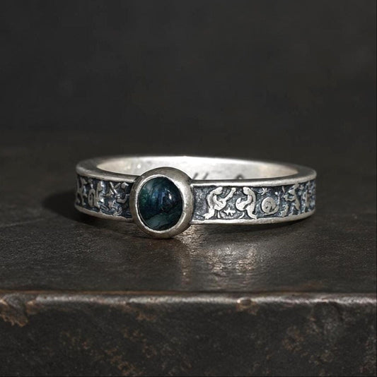 Women's Medieval Marginalia Silver Ring