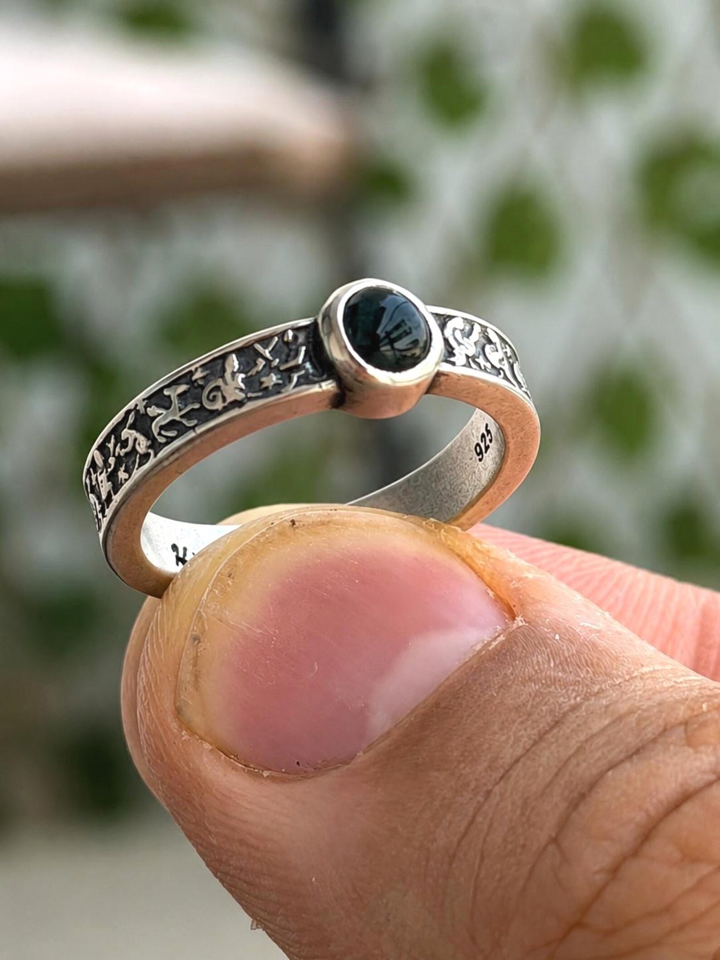 Women's Medieval Marginalia Silver Ring