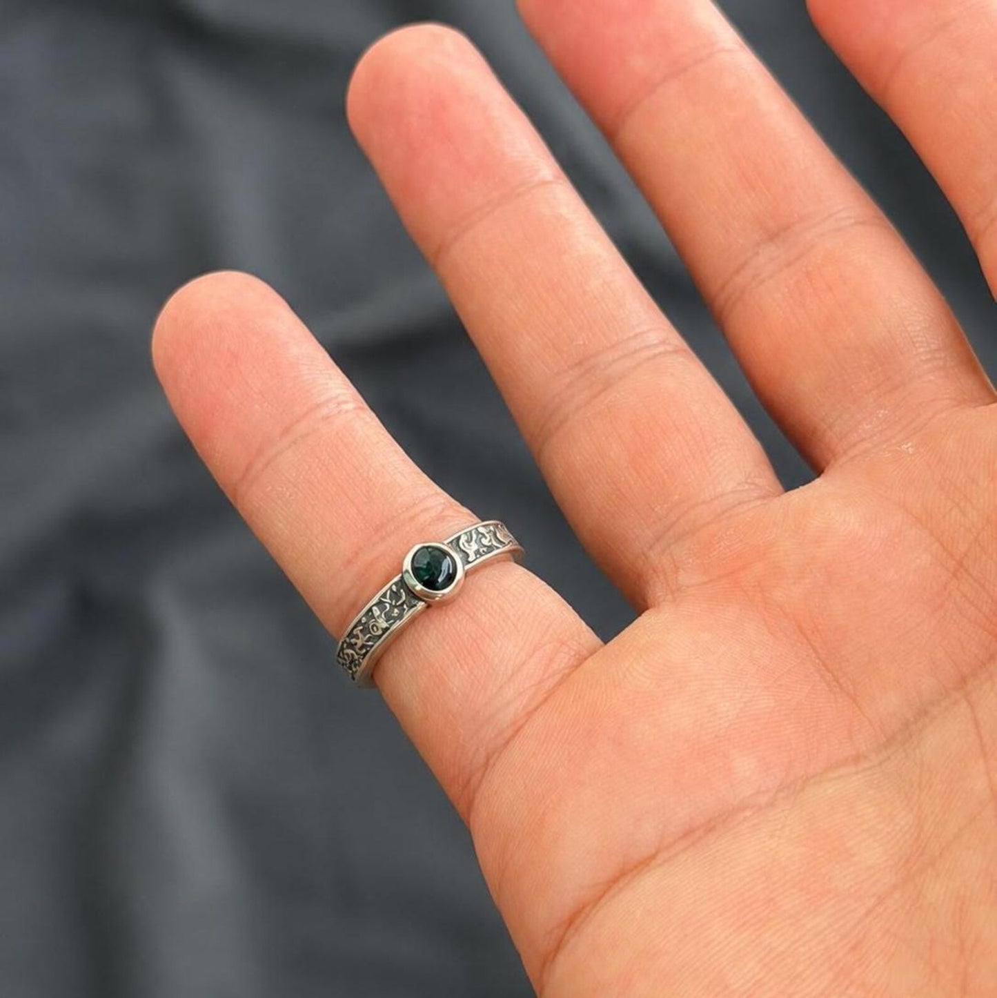 Women's Medieval Marginalia Silver Ring