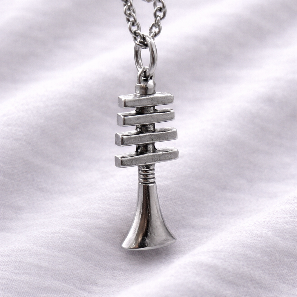 Men's Djed Pillar Silver Necklace
