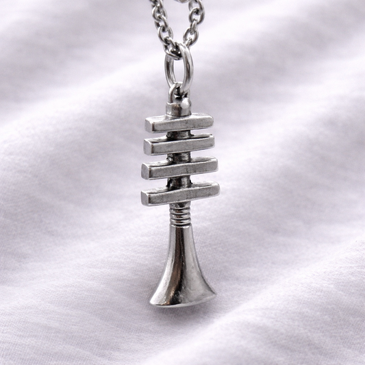 Men's Djed Pillar Silver Necklace
