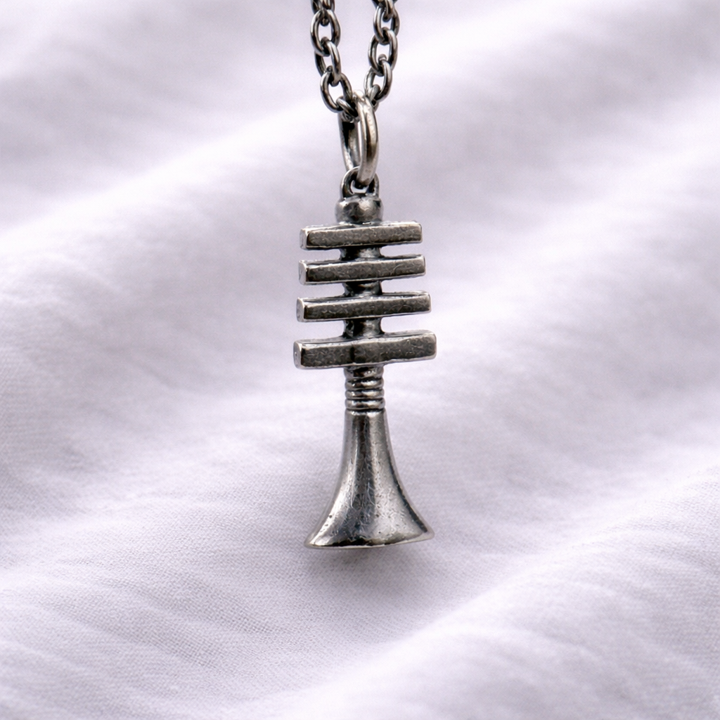 Men's Djed Pillar Silver Necklace
