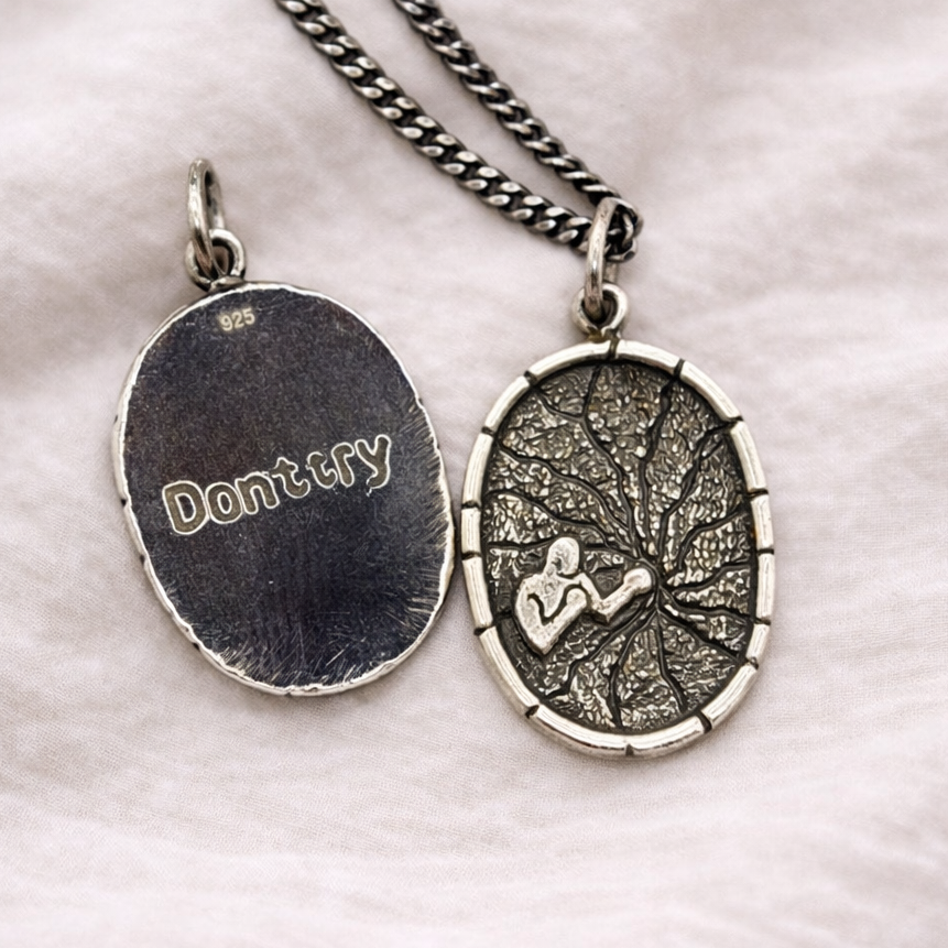 Don't Try Silver Pendant