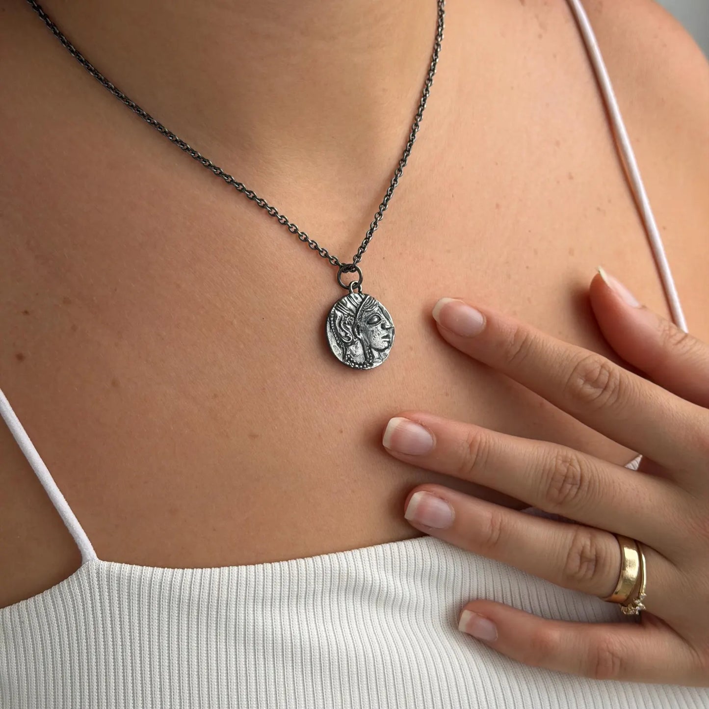 Owl of Athena Coin Necklace