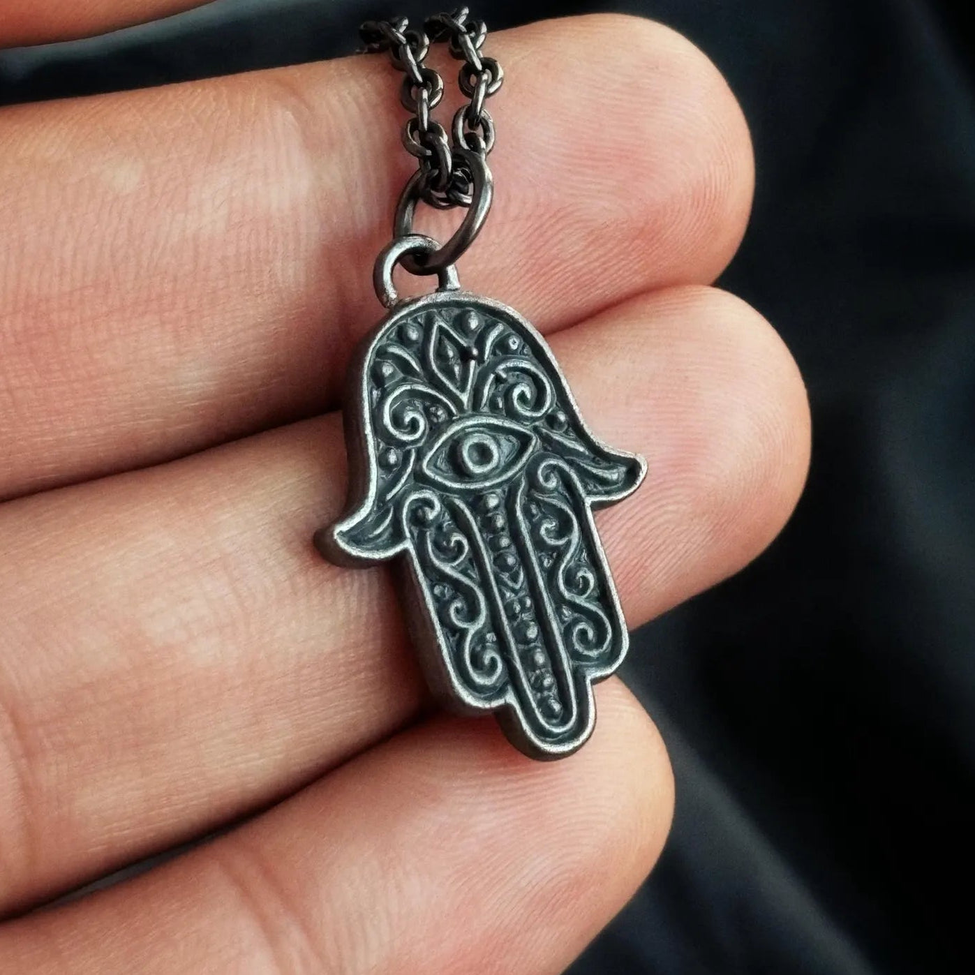 Men's Hamsa Silver Necklace