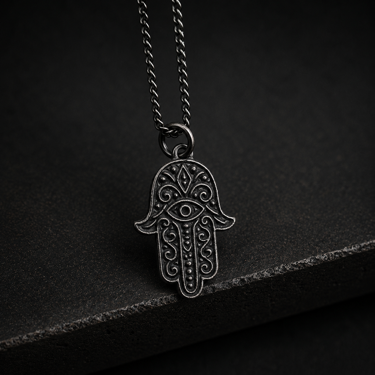 Men's Hamsa Silver Necklace