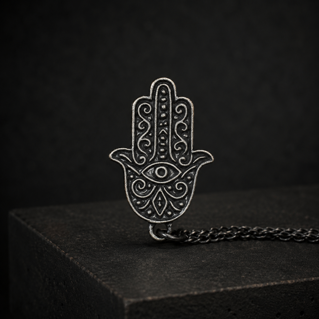 Men's Hamsa Silver Necklace