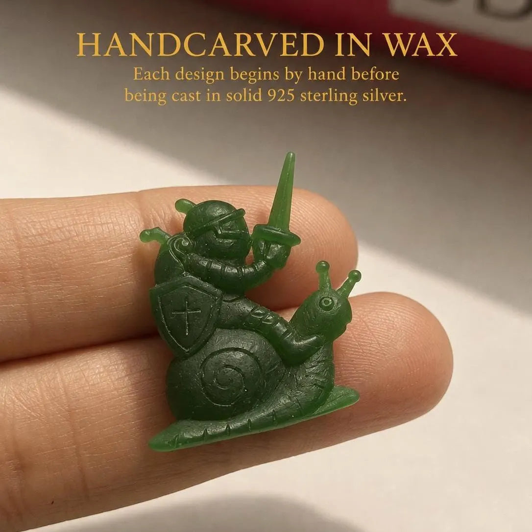 Medieval Snail Knight Necklace