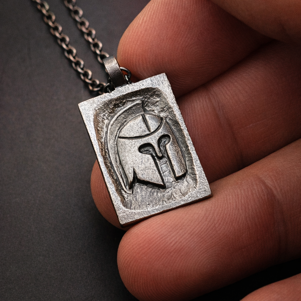 Spartan Warrior Silver Necklace - Hidden Depths  