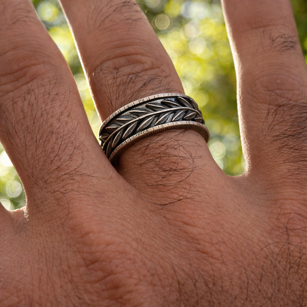 Mens Laurel Wreath Ring
