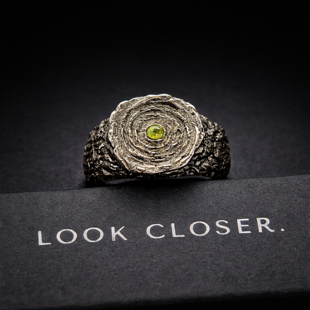 The Abyss Ring With Natural Gemstones - Hidden Depths  