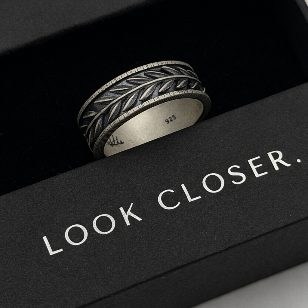 Mens Laurel Wreath Ring
