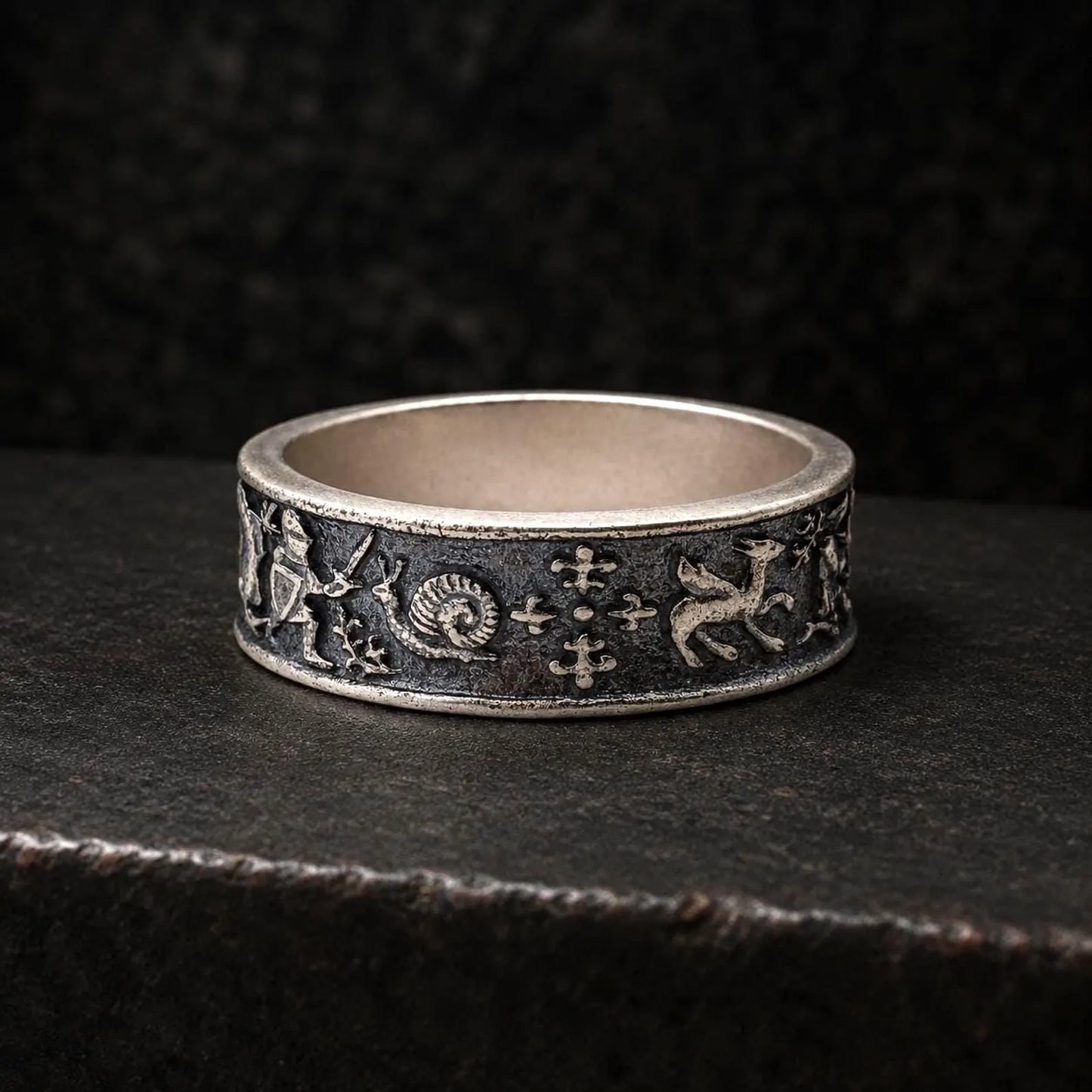 Medieval Marginalia Silver Ring