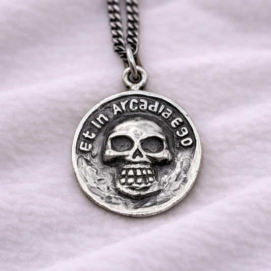Memento Mori - Et in Arcadia Ego Pendant - Hidden Depths   Silver