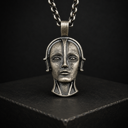 Metropolis Robot Silver Necklace