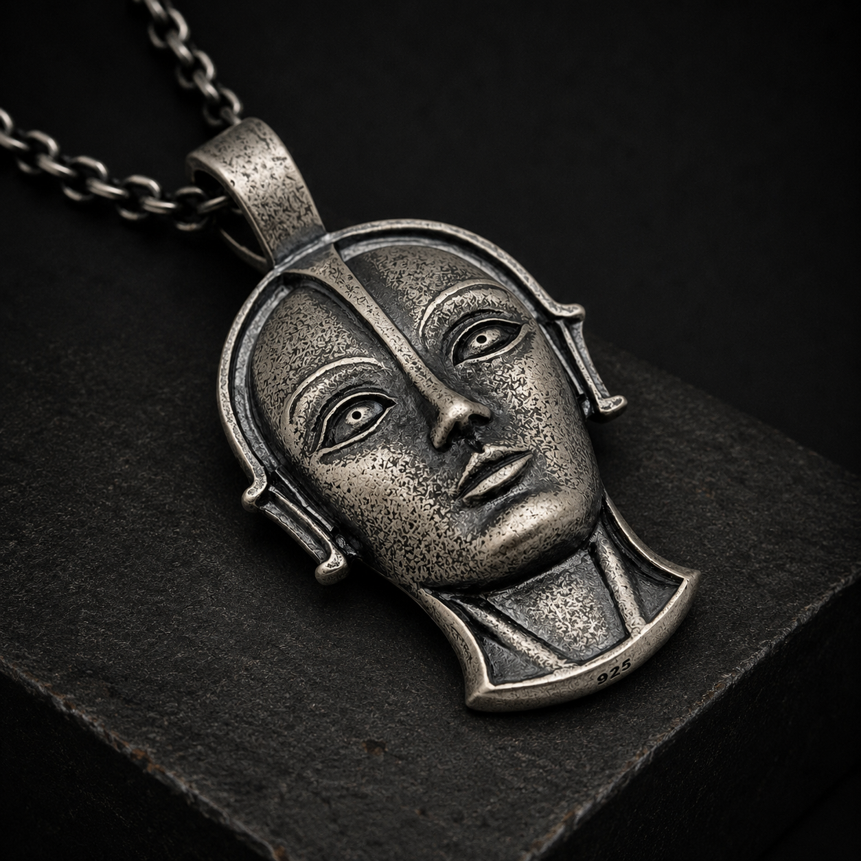Metropolis Robot Silver Necklace