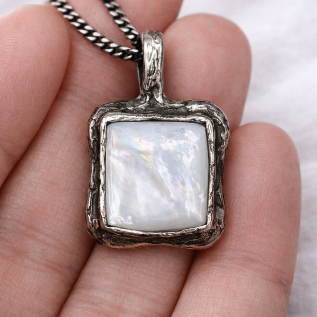 Mother of Pearl Silver Pendant - Hidden Depths  