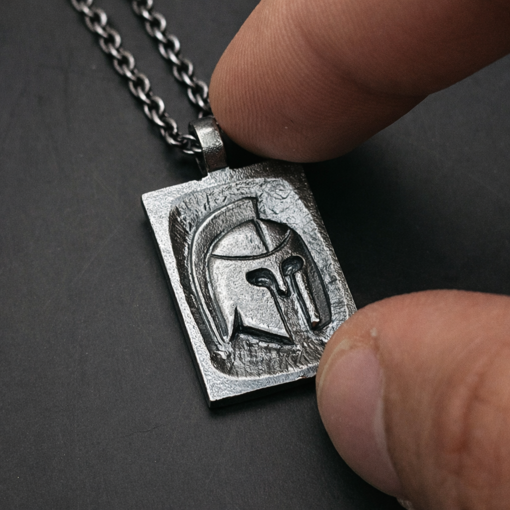 Spartan Warrior Silver Necklace - Hidden Depths  