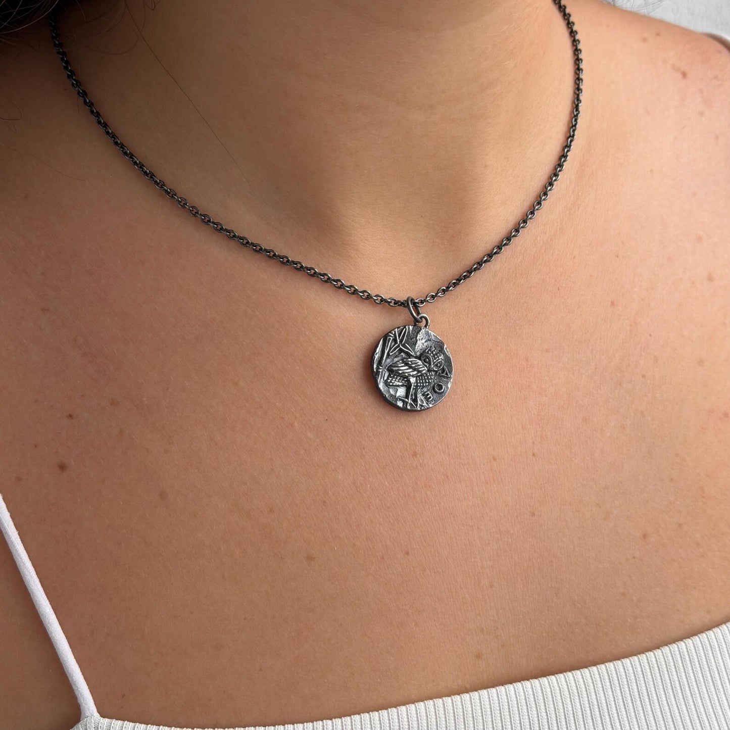 Owl of Athena Coin Necklace