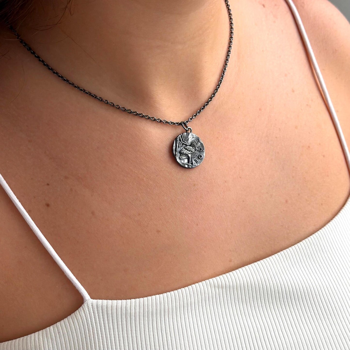 Owl of Athena Coin Necklace