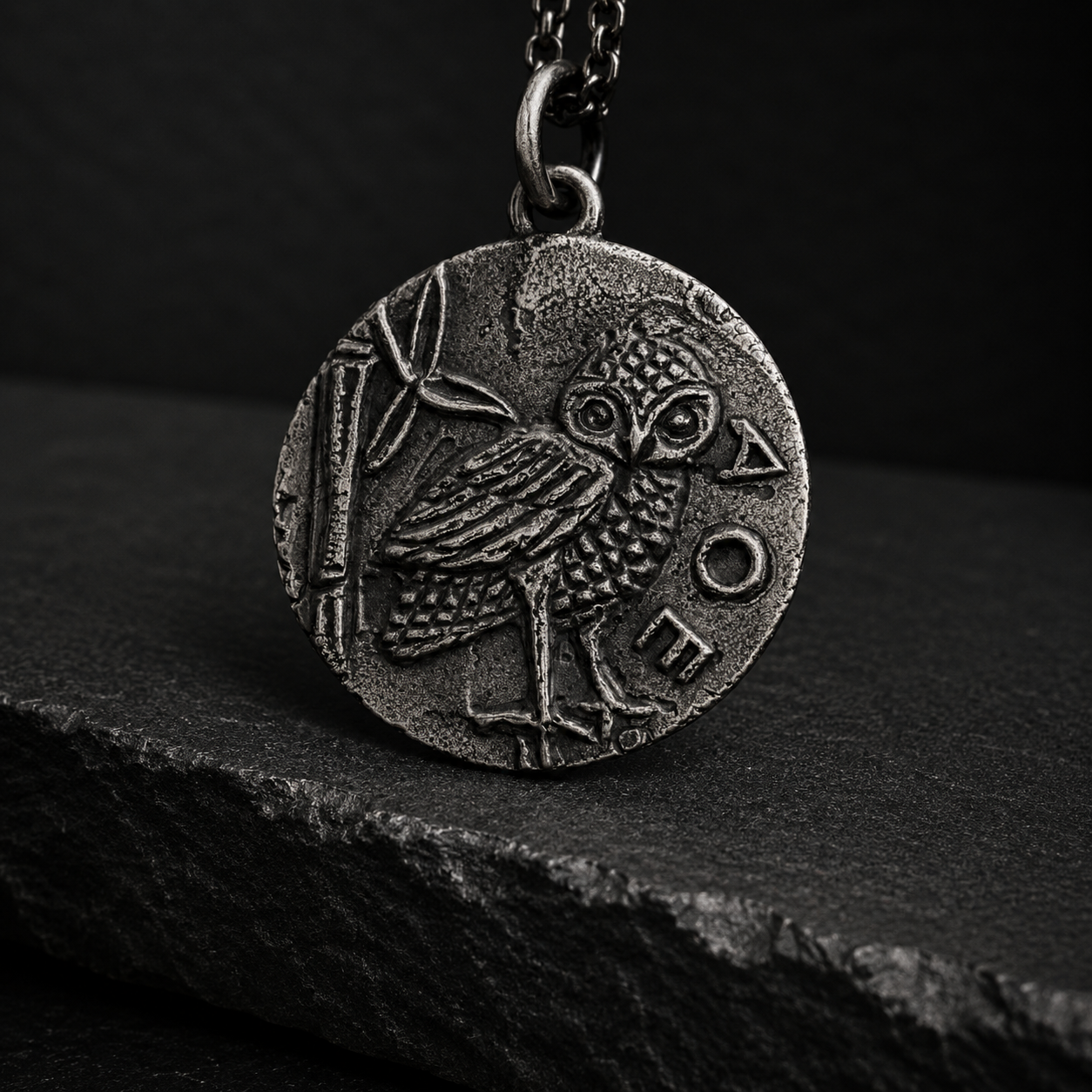 Owl of Athena Coin Necklace