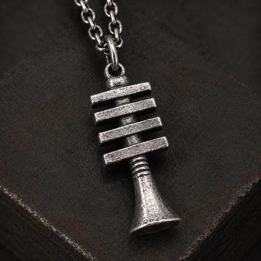 Men's Djed Pillar Silver Necklace
