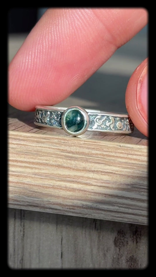 Women's Medieval Marginalia Silver Ring