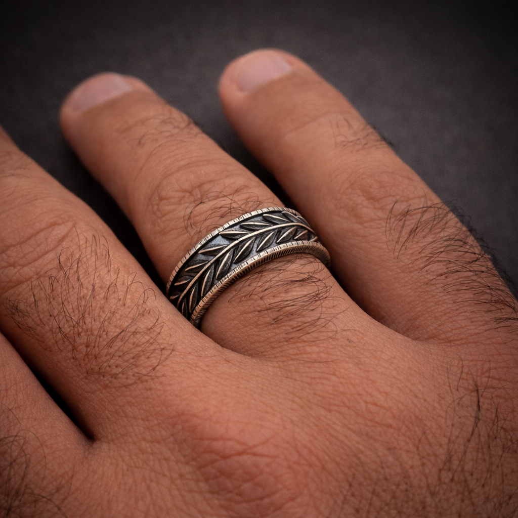 Mens Laurel Wreath Ring