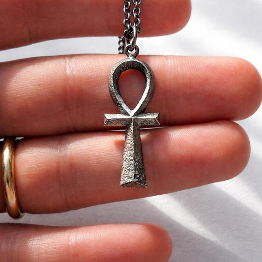 Men's Egyptian Ankh Silver Necklace