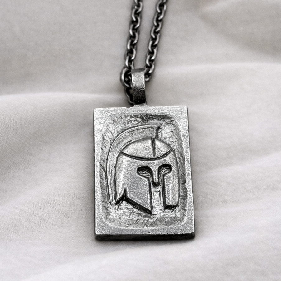 Spartan Warrior Silver Necklace - Hidden Depths  Pendant Only