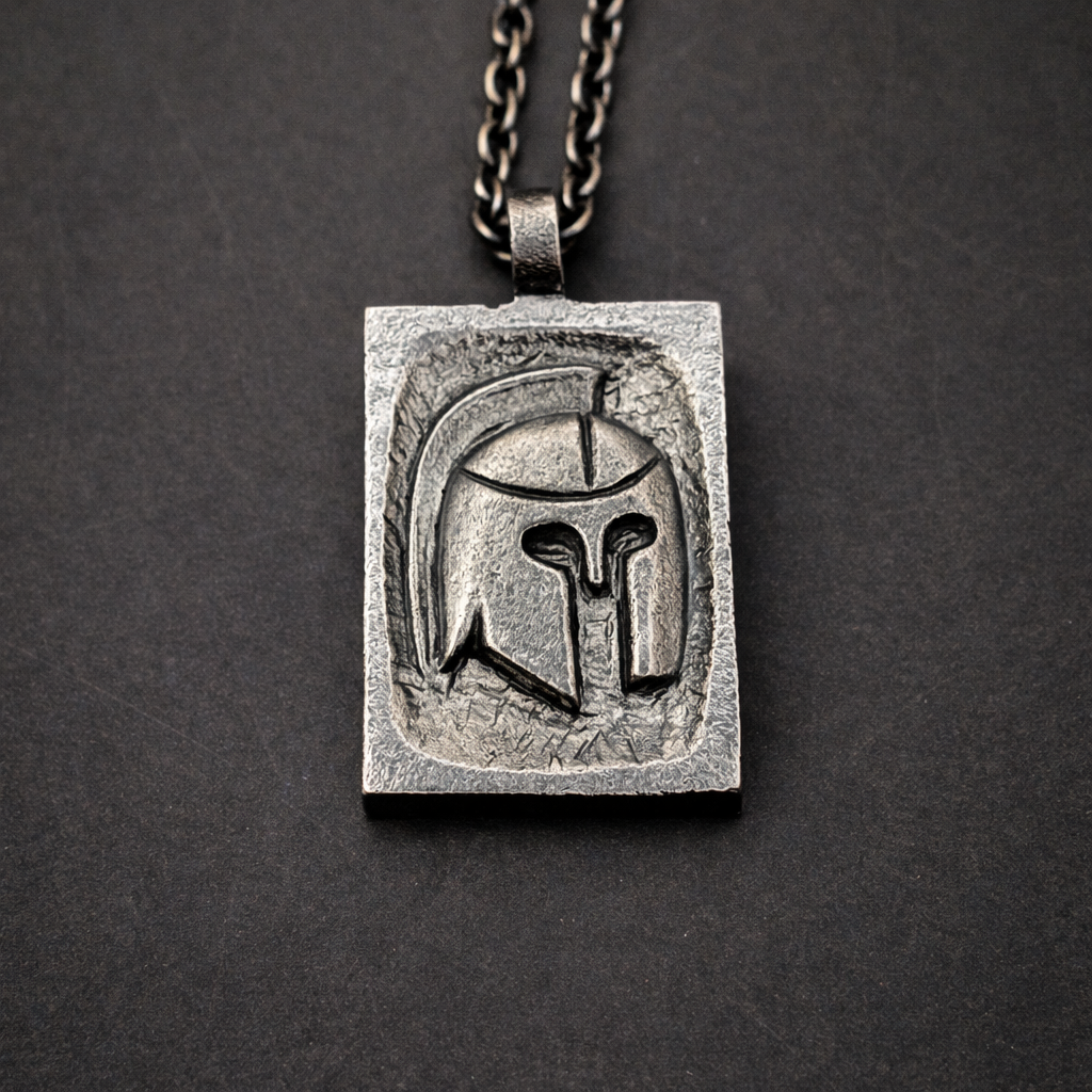 Spartan Warrior Silver Necklace - Hidden Depths  